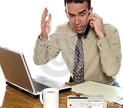 Stressed Accountant Stock Photo