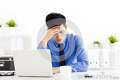 Stressed business man in the office Stock Photo