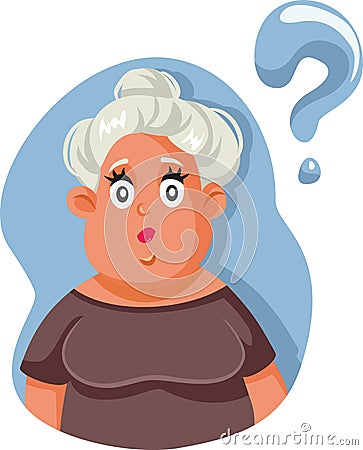 Women Feeling Insecure Having Questions Vector Cartoon Vector Illustration