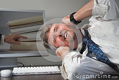 Stressed out employee Stock Photo