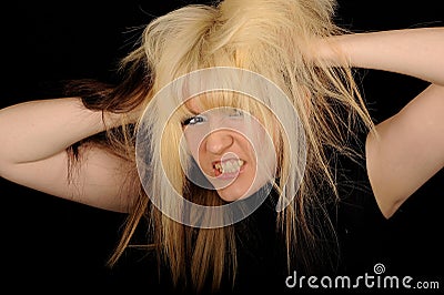 Stressed Woman Stock Photo