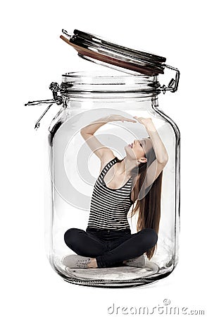 Stressed woman. Stock Photo