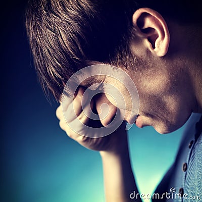 Stressed Young Man Stock Photo
