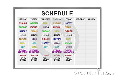 Stressful school schedule Stock Photo