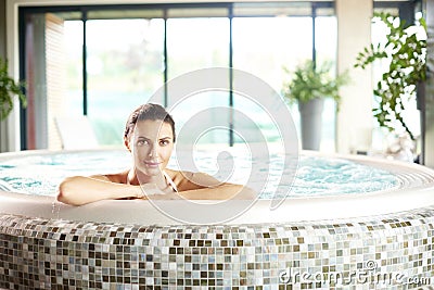 Stressles day at the spa Stock Photo