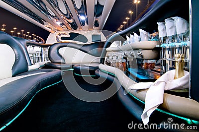 Stretch limousine Stock Photo