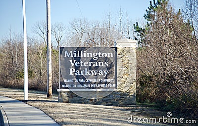 Millington Veterans Parkway, Millington, TN Editorial Stock Photo