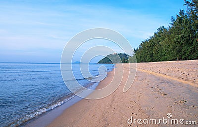 Stretch of Lonely beach Stock Photo