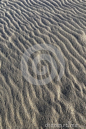 Stretch of sand smoothed by the strong wind Stock Photo