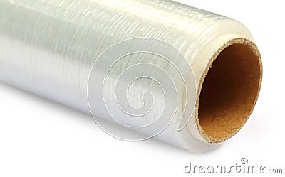 Stretch wrapping film Stock Photo