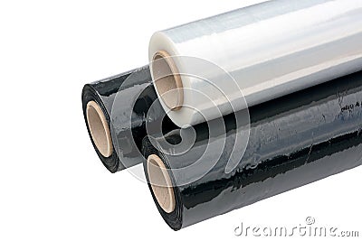 Stretch Wrapping film. Stock Photo