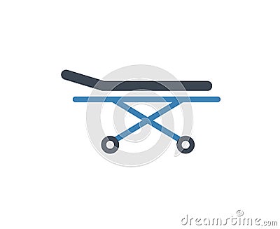 Stretcher bed icon. Vector patient hospital medical stretcher Vector Illustration