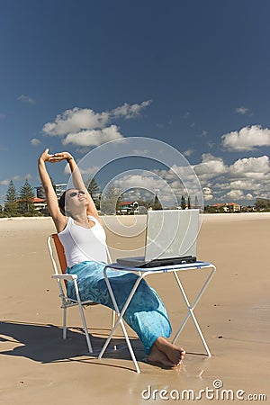 Stretching Stock Photo