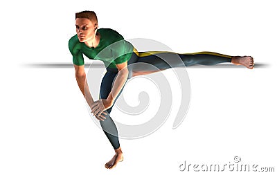 Stretching exercise Cartoon Illustration