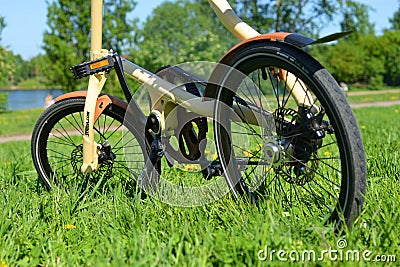 Strida folding bike. Editorial Stock Photo