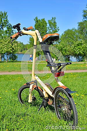 Strida folding bike. Editorial Stock Photo