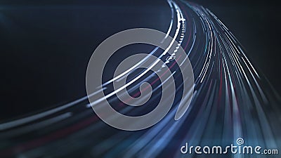 Stries claires bleues numériques générées par ordinateur Fond abstrait de mouvement du rendu 3d 4K, ultra résolution de HD illustration de vecteur Stries claires bleues numériques générées par ordinateur Fond abstrait de mouvement du rendu 3d 4K, ultra résolution de HD illustration de vecteur