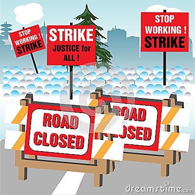 Strike action Vector Illustration