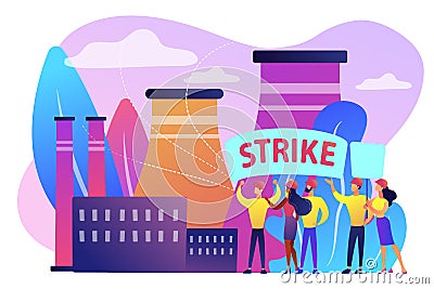 Strike action concept vector illustration. Vector Illustration