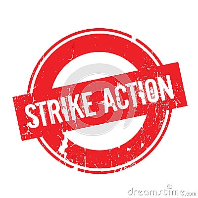 Strike Action rubber stamp Vector Illustration