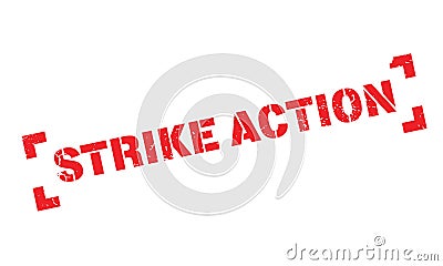 Strike Action rubber stamp Vector Illustration