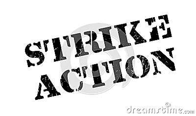 Strike Action rubber stamp Vector Illustration