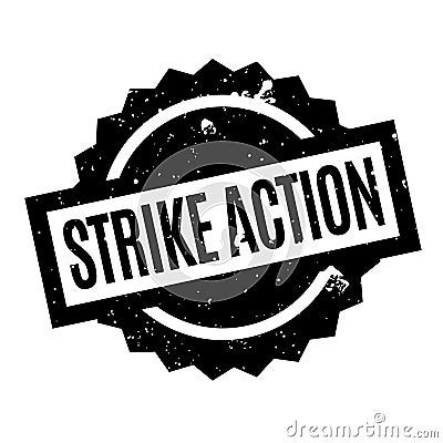Strike Action rubber stamp Vector Illustration