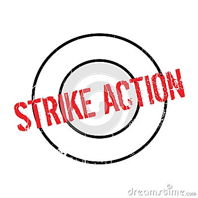 Strike Action rubber stamp Vector Illustration