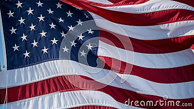A striking close-up of the American flag Stock Photo