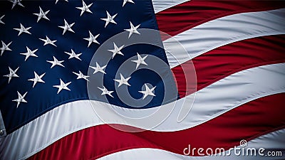 A striking close-up image of the American flag, with the stars Stock Photo