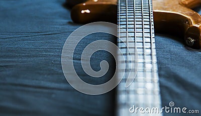 5 string Bass Guitar Wallpaper Stock Photo