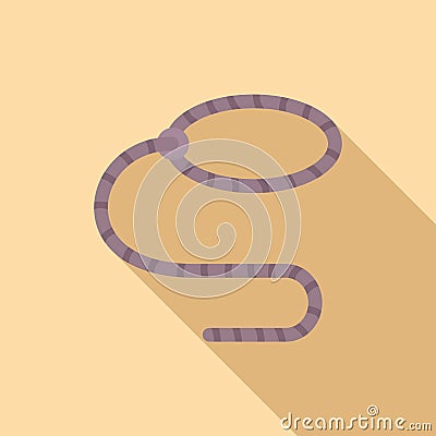 String lasso icon flat vector. Line loop Vector Illustration