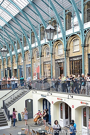 String Quartet playing in Covent Garden Piazza Editorial Stock Photo