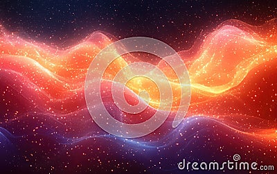 String theory : depiction of quantum strings, showcasing the subtle, dynamic interactions at heart of universe's Stock Photo