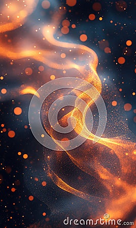 String theory : depiction of quantum strings, showcasing the subtle, dynamic interactions at heart of universe's Stock Photo