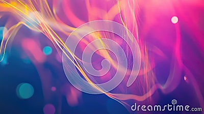 String theory : depiction of quantum strings, showcasing the subtle, dynamic interactions at heart of universe's Stock Photo
