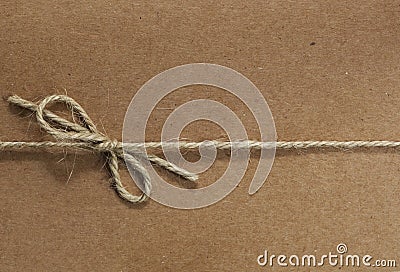 String tied on Recycled Paper Stock Photo