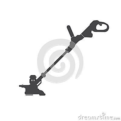 String trimmer cut grass and weeds icon Vector Illustration