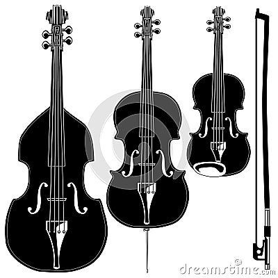 Stringed instruments Vector Illustration