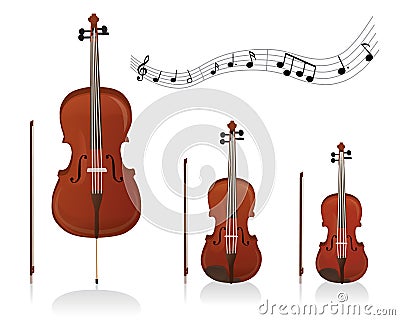 Strings family Vector Illustration