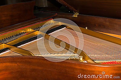 Strings of Pianos Stock Photo