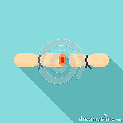 Strip contraceptive icon, flat style Vector Illustration