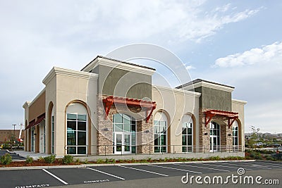 Strip Mall Stock Photo