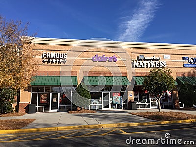 Strip mall stores Editorial Stock Photo