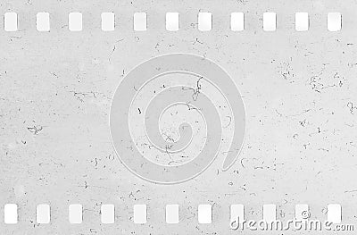 Strip of old celluloid film with dust and scratches Stock Photo