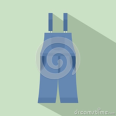 Strip pants icon, flat style Cartoon Illustration