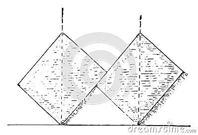 Strip tillage erect as possible, vintage engraving Vector Illustration