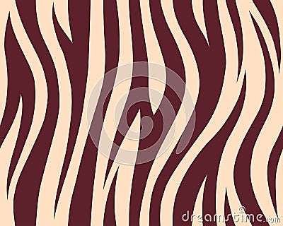 Stripe animals jungle tiger fur texture pattern seamless repeating black chocolate brown strip band Vector Illustration