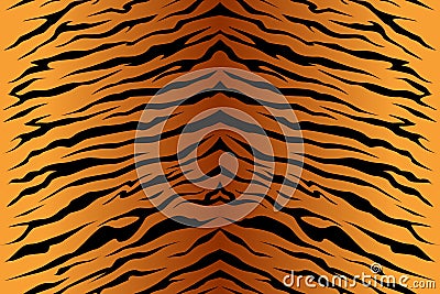 Stripe animals jungle tiger fur texture pattern seamless repeating yellow orange black Vector Illustration