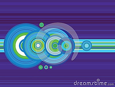 Stripe crop circle Vector Illustration